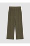 Texx Store Quality Khaki Thessaloniki Straight Comfortable & Relaxing Wide Leg Women's Trousers - 5