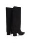 Women's black suede detachable boot - 4