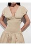 Rochie mini, bej - 3