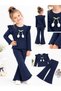 Girl's Ruffled 2-Piece Set with Spanish Flared Pants - Ages 3-8 - 2
