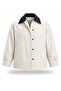 Ecru Contrast Collared Checkered Jacket 03036