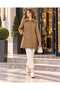 Waterproof Short Fur Lined Hooded Mother's Coat