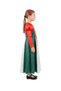 Girls' Palestine Flag Inspired Satin Gown with Puff Sleeves - 2