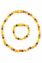 Amber Baby Necklace & Bracelet Multicolor Original Natural Amber Set - 7