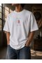 Vintage Fruit Market Strawberry and Fruit Pattern Back Printed Oversize Unisex Premium Retro Graphic T-Shirt - 3