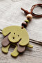 Green Coffee Dog Figurine Bag Ornament Cute Beaded Bag Accessory Hanger Ct001 - 2