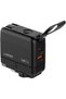 Q2618 GaN 65W Fast Charging Universal Travel Fast Charger comes with its own EU pin adapter With USB-C To USB-C Cable - Black - 3