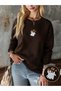 Women's Black Hat Ghost Oversize Sweatshirt - 3