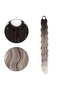 Rubber Buckle Ponytail Water Wave - Dark Auburn / Silver Platinum Ombre - 2