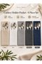 Linen Textured Fork and Spoon Cover – Service Pocket for Table Setting and Events - 6 Pieces - 5