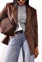 Brown Suede Blazer Jacket 02064 - 2