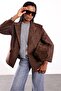 Brown Suede Blazer Jacket 02064 - 3