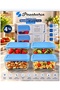 4 Pieces Snowbox Storage Container Rectangular with Blue Lid 420 Cc Volume