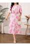 Rochie maxi, mix culori