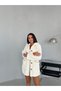 Women's Zippered Pocket Stand Collar Casual Stylish Coat Jacket - 3