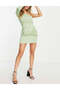 Rochie mini, verde - 3
