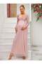 Rochie maxi, roz - 5