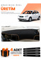 Hyundai Accent Era (2006-2011) Compatible Torpedo Protection Cover Auto Cover - Black-Brown - Hu010