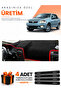 Fiat Si̇ena (2005-2012) Compatible Dashboard Protection Cover Auto Cover - Black-Red - Fi003