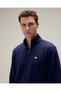 5Wm1603-Nv Men's Half-Zip Sweatshirt, Navy Blue. - 2