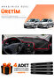 Hyundai Getz (2002-2011) Compatible Torpedo Protection Cover Auto Cover - Black-Red - Hu021