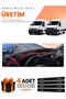 Renault Master (2011-2021) Compatible Dashboard Protection Cover Auto Cover - Black-Red - Re037