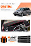 Renault Scenic 2 (2003-2009) Compatible Dashboard Protection Cover Auto Cover - Black-Red - Re044