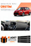 Ford C-Max (2010-2014) Double Screen Compatible Dashboard Protection Cover Auto Cover - Black-Grey - Fo001