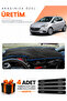 Opel Corsa E (2013-2019) Compatible Dashboard Protection Cover Auto Cover - Black-Blue - Op019