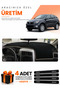 Ssangyong Nomad (2005-2012) Compatible Glove Box Protection Cover Auto Cover - Black-Beige - Ss001