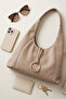 Pack of 2 Bags Suede Casual Shoulder Bag Zippered Lined Wide Model 2 Pieces - 5