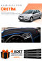 Ford Focus 2 (2005-2008) Compatible Dashboard Protection Cover Auto Cover - Black-Blue - Fo010