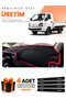 Hyundai H100 (2020-2024) Compatible Torpedo Protection Cover Auto Cover - Black-Red - Hu023