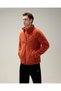 6Wm1024-Br Men's Fleece Jacket with Zipper, Terracotta Color. - 3