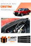 Tofaş Murat 131 (1977-1988) Compatible Torpedo Protection Cover Auto Cover - Black-Grey - Tf005