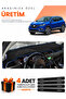 Renault Kadjar (2015-2022) Compatible Dashboard Protection Cover Auto Cover - Black-Blue - Re024