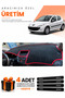 Peugeot 206+ (2009-2013) Compatible Dashboard Protection Cover Auto Cover - Black-Red - Pe004