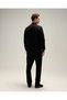 6Wm1010-Bk Men's Zippered Sweatshirt, Black. - 4