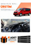 Renault Trafic Covered (2015-2022) Compatible Glove Box Protection Cover Auto Cover - Black-Grey - Re048