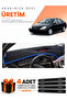 Ci̇troen C5 (2001-2004) Compatible Dashboard Protection Cover Auto Cover - Black-Blue - Ci007
