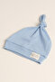 100% Cotton Interlock Little Peanut Elephant Embroidered Top-Tie Knotted Baby Beanie Hat 0-6 Months Set of 4 Pack - 5