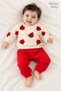 Baby Girl Set Floral Patterned 2-Piece Top and Bottom Set Seasonal Set - 4