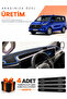 Ford Transit Custom (2025-Later) Compatible Torpedo Protection Cover Auto Cover - Black-Blue - Fo039