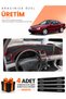 Mercedes W208-C208 Clk (1997-2002) Compatible Glove Box Protection Cover Auto Cover - Black-Red - Mb009