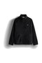 6Wm1024-Bk Men's Zippered Fleece Jacket, Black.