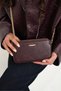 Derkon 100% Genuine Leather Women's Shoulder Bag Burgundy - 6