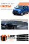 Ford Transit Custom (2016-2024) Compatible Torpedo Protection Cover Auto Cover - Black-Blue - Fo034