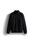 6Wm1010-Bk Men's Zippered Sweatshirt, Black.