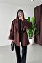 Belted Oversized Imported Zr Model Melton Coat - 3