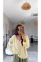 Lemon Yellow V-Neck Dlv Mercerized Knitwear - 4